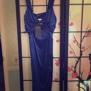 Brand new Roberto Cavalli dark blue full length dress size 38  w/ tags
